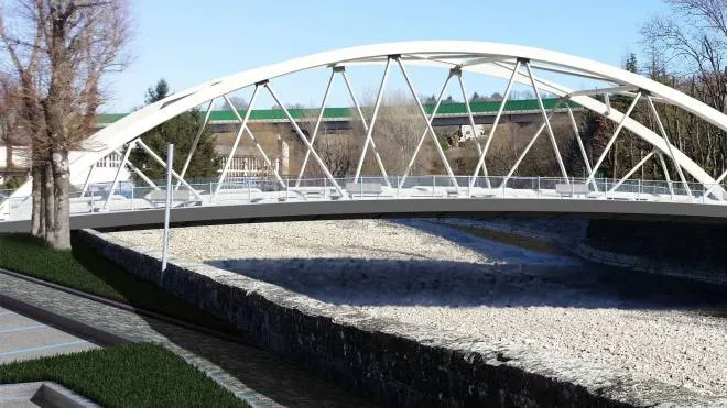 Il rendering di una delle tre proposte sul nuovo ponte sul fiume Savio