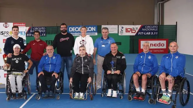 I finalisti del torneo di Albinea: Bruno Carlucci è il primo da sinistra