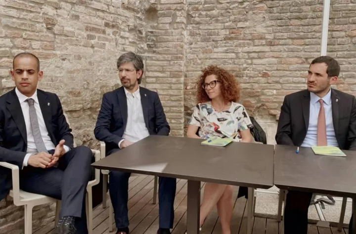 Gli assessori Castorri, Acerbi, Labruzzo e il sindaco Enzo Lattuca