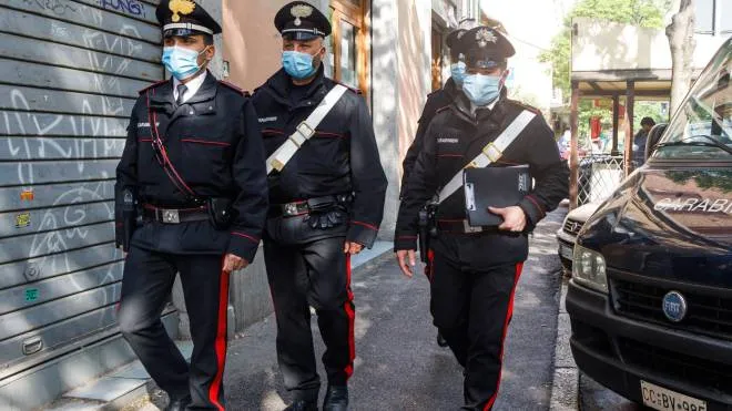 I carabinieri in servizio in Bolognina