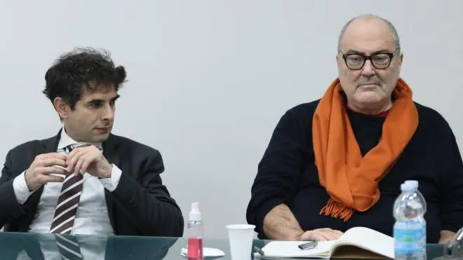 Emanuele Felice e Goffredo Bettini (a destra), ieri alla presentazione del libro