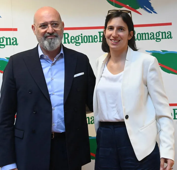 Il presidente dell’Emilia-Romagna Stefano Bonaccini e la deputata. Elly Schlein