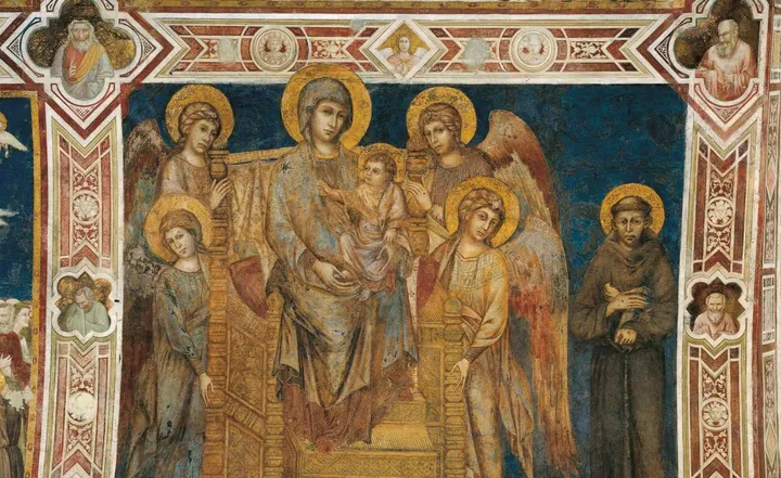 L’affresco «Madonna col bambino, angeli e San Francesco» del Cimabue