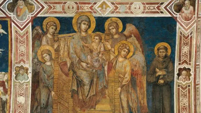 L’affresco «Madonna col bambino, angeli e San Francesco» del Cimabue