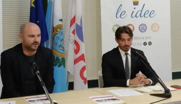 Luca Boschi e Matteo Ciacci del partito di opposizione Libera
