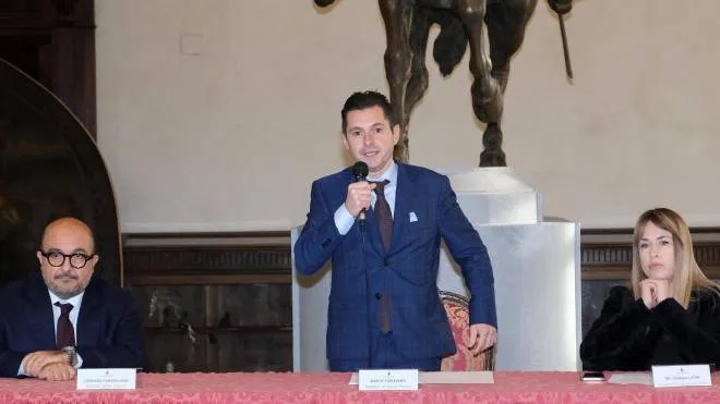 Il ministro Sangiuliano con Fioravanti e Latini (. Foto La Bolognese