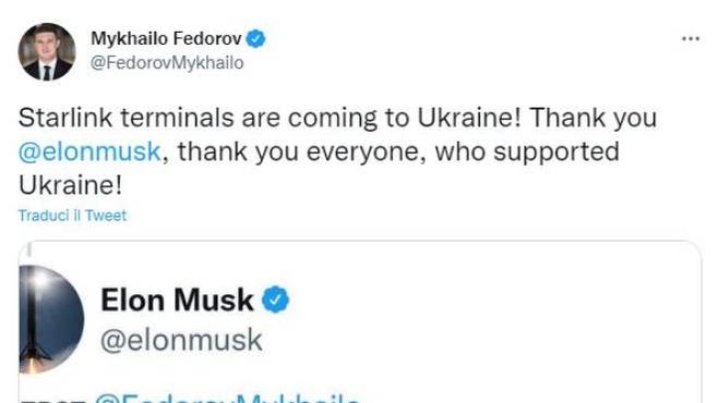 Il ringraziamento di Fedorov a Musk