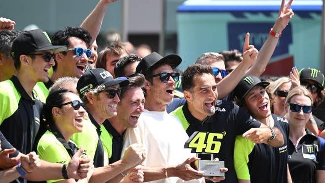 Valentino Rossi al Mugello per il ritiro del numero 46