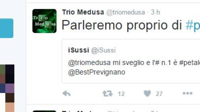 Il tweet del Trio Medusa (Foto da Twitter)