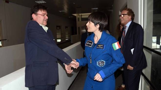 L'astronauta Samantha Cristoforetti 
alla giornata tutta dedicata alla ricerca e alla sicurezza, sotto l’insegna della divulgazione scientifica (Foto Businesspress) 
