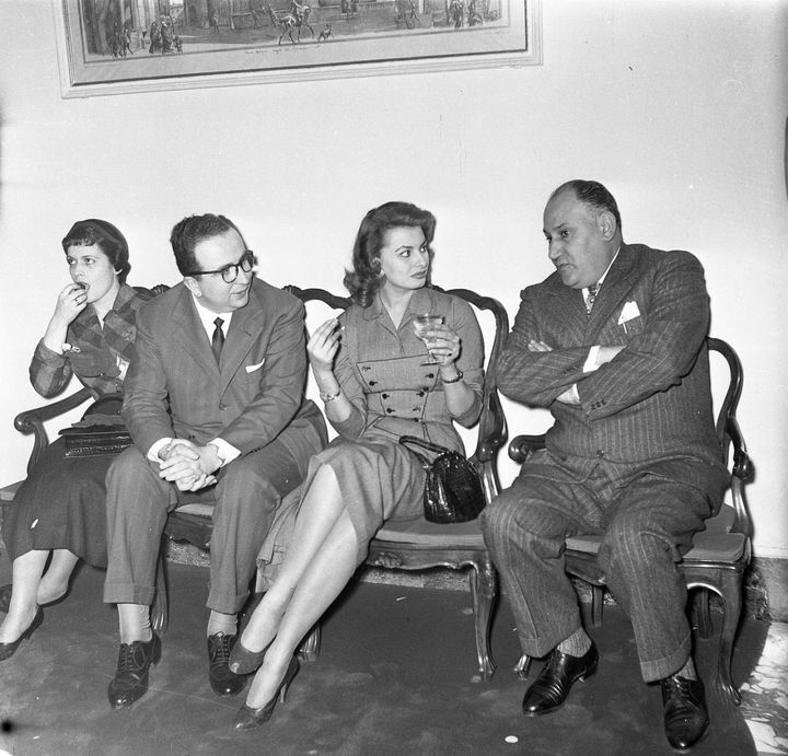 Sophia Loren, Giovanni Spadolini e Franca Valeri: era il  1955 (Breviglieri)