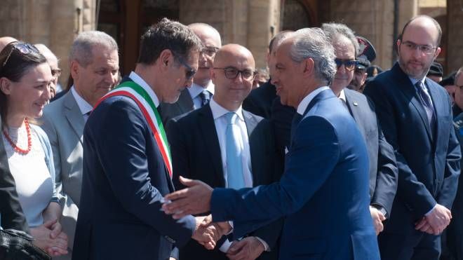 Il sindaco Merola e il prefetto Piantedosi (FotoSchicchi)