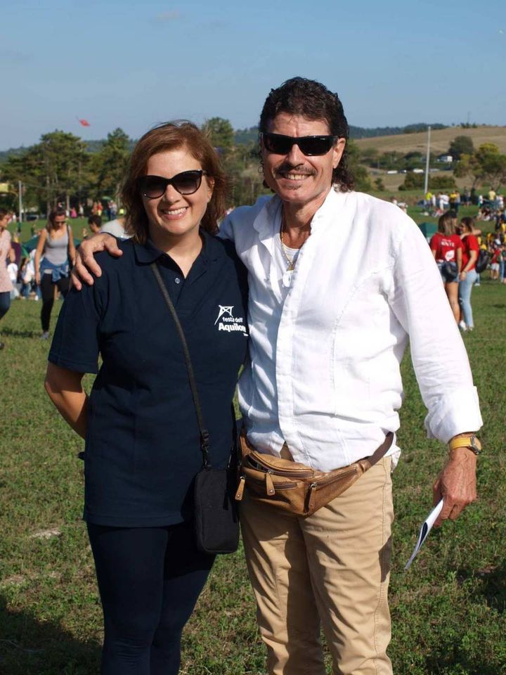 Lara Ottaviani con Giorgio Cancellieri presidente di Urbino Servizi (foto Mancini)