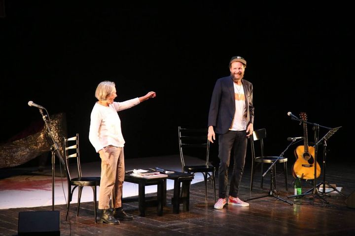 Sul palco Jovanotti e Mariangela Gualtieri (foto Ravaglia)