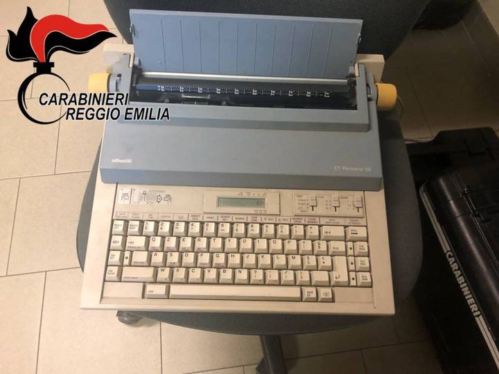 La macchina da scrivere usata per i pizzini