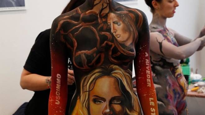 Il contest di body painting è associato a un concorso fotografico, intitolato ‘Frammenti di Painter’, per consentire di immortalare questi capolavori che altrimenti andrebbero perduti (foto Corelli)