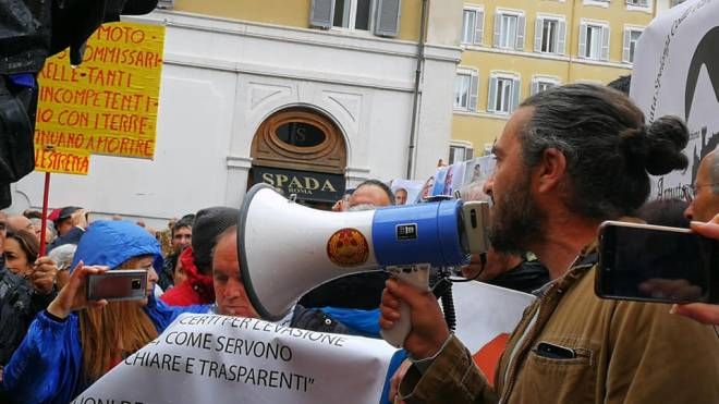 La manifestazione dei terremotati a Roma
