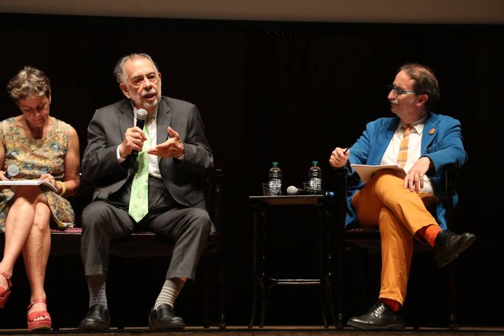 Il grande regista dialoga con Gian Luca Farinelli, direttore della Cineteca (foto Schicchi)