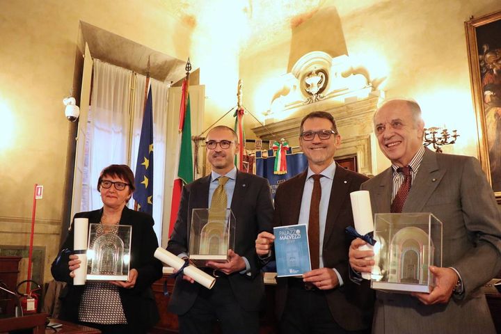 Premio Palazzo Malvezzi conferito dalla Città metropolitana a Rosina Alessandroni, Leo Nucci e Davide Scazzieri