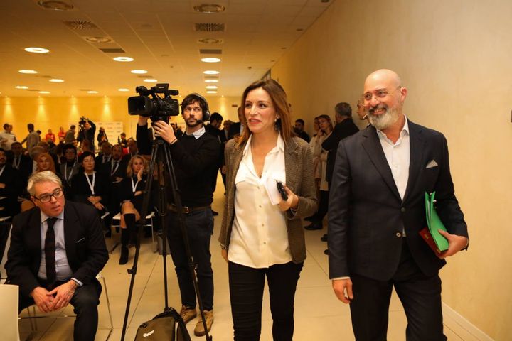 Lucia Borgonzoni e Stefano Bonaccini (foto Schicchi)