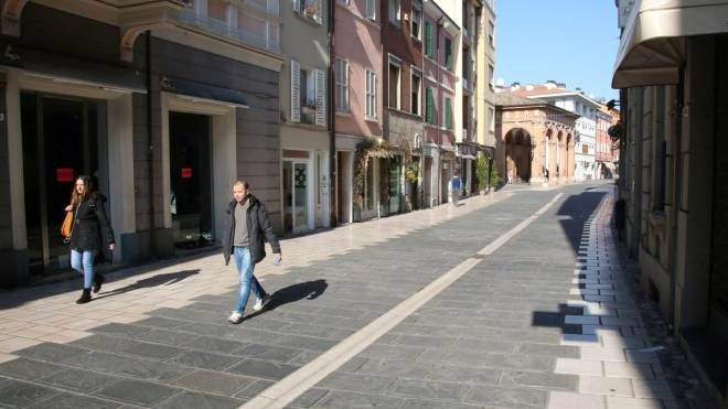 Cesena, strade semideserte (foto Ravaglia)