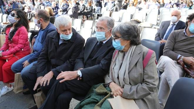 Gian Luca Galletti, Romano Prodi e Flavia Franzoni (foto Schicchi)