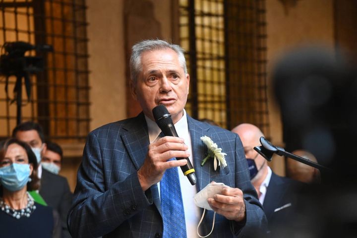 Il presidente dell'associazione familiari delle vittime, Paolo Bolognesi (Fotoschicchi)