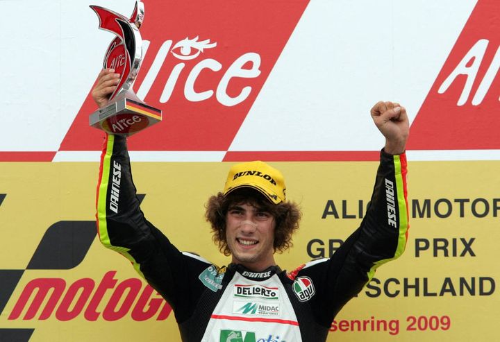 La gioia al Gran Premio in Germania nel 2009 (foto Afp)