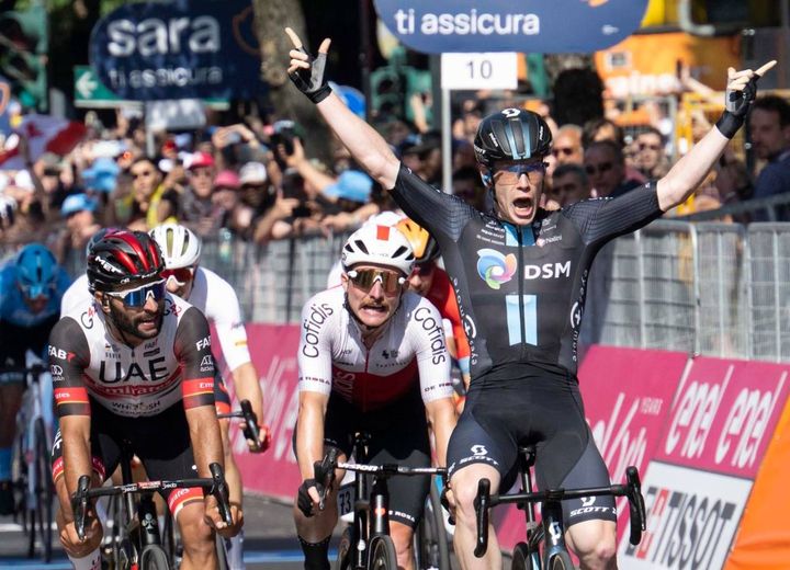 Il vincitore della tappa numero 11 del Giro, Alberto Dainese