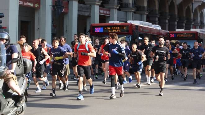 Gli atleti della Bolognina Boxe arrivano dalla palestra Popolare di via del Lavoro (foto Schicchi)