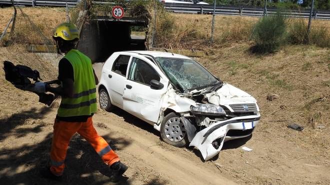 L'automobilista ed il camionista sono stati trasportati all'ospedale di Lugo (Scardovi)