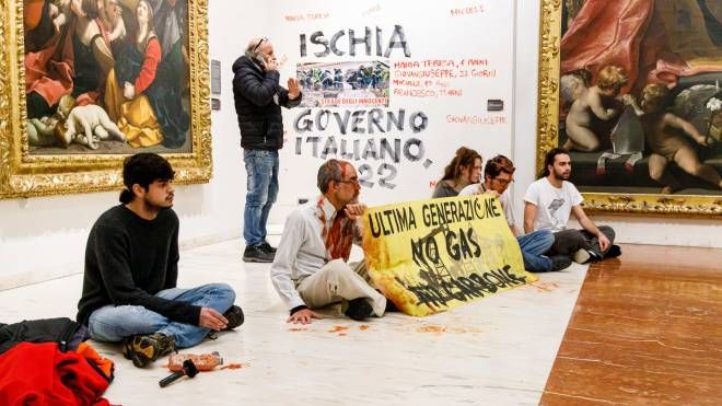 Un momento della protesta
(foto Massimiliano Donati)