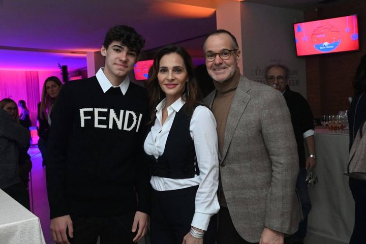 Joey Saputo, in compagnia del figlio Luca e della moglie Carmie (foto dal sito Bfc)