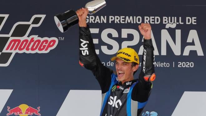 Luca Marini vince il Gran Premio di Spagna (Ansa)