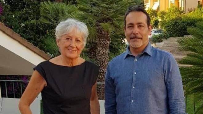 Sara Simeoni con il sindaco di Castelfidardo Roberto Ascani