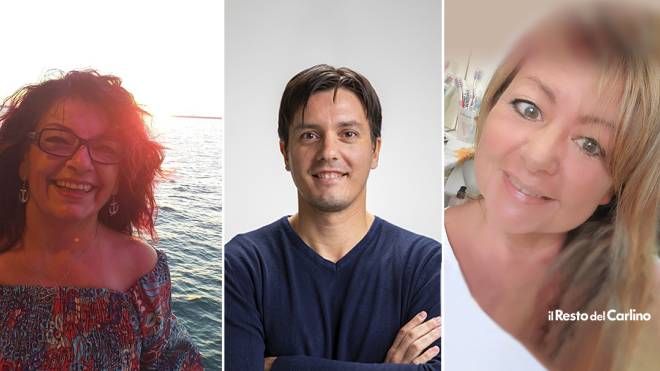 Le vittime dell'incidente: da sinistra Mariangela Bardi, Luca Rosaldi e Morena Amici