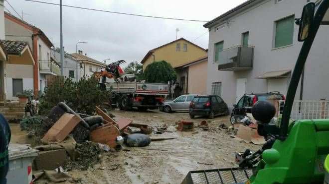Le conseguenze dell'alluvione nelle Marche