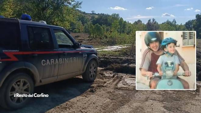 Mattia Luconi, 8 anni, e il punto dove è stato trovato il corpo del bimbo