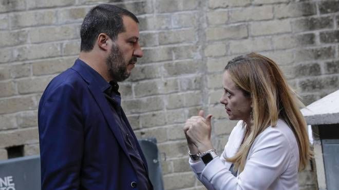 Matteo Salvini e Giorgia Meloni 