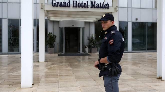 La polizia martedì all’hotel Mattei, dopo l’accaduto